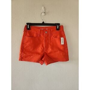 WOMENS OLD NAVY HIGH RISE WOW SHORTS SIZE 0 Orange brand new with tags